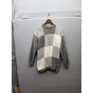 Vintage Carriage Court Womens Patchwork Sweater M Angora Blend